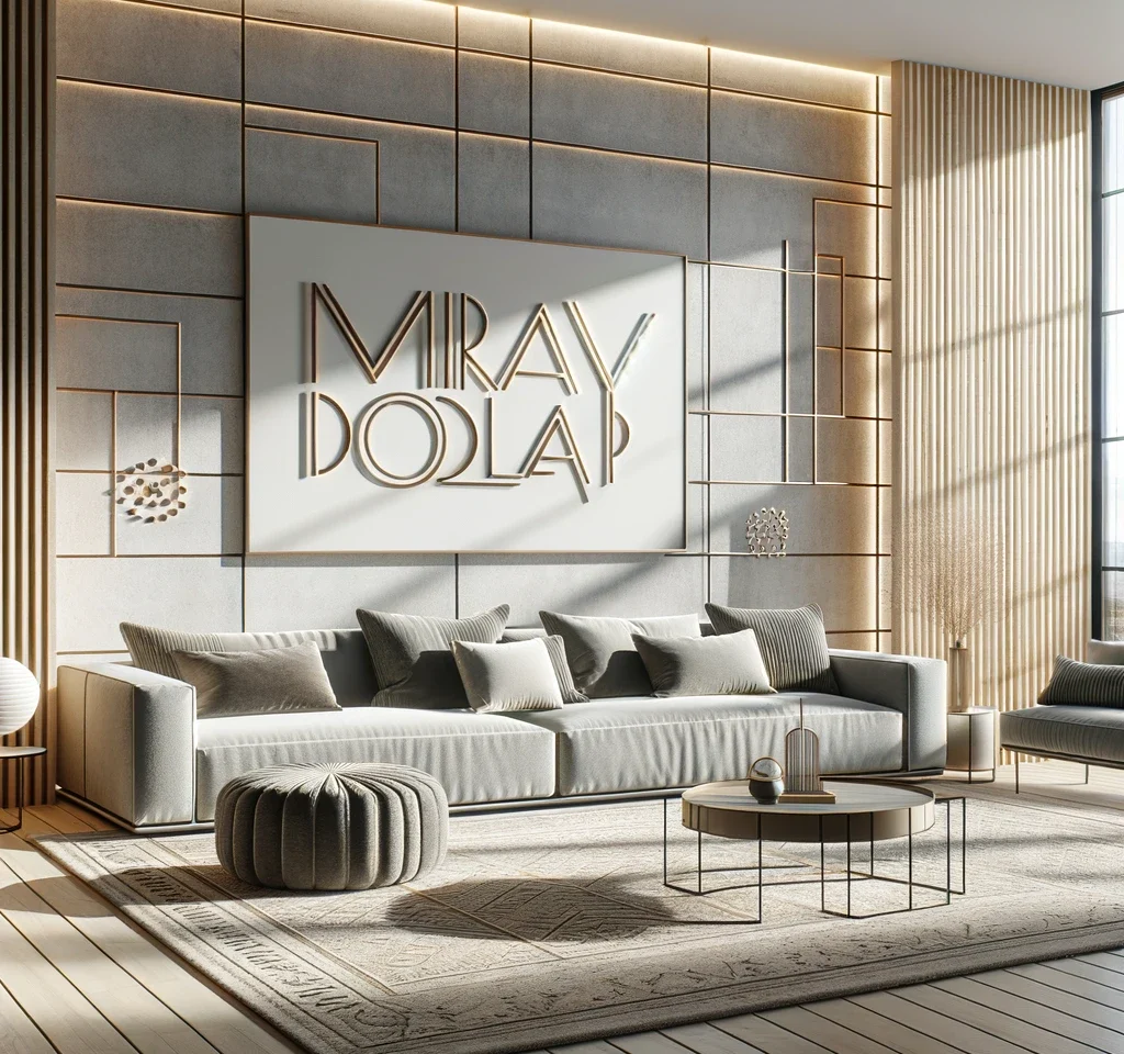 Banko Modelleri 1 DALL·E 2024 02 27 15.20.23 Design an image depicting a modern home decoration scene. The setting is a contemporary living room with a minimalist aesthetic featuring clean lines