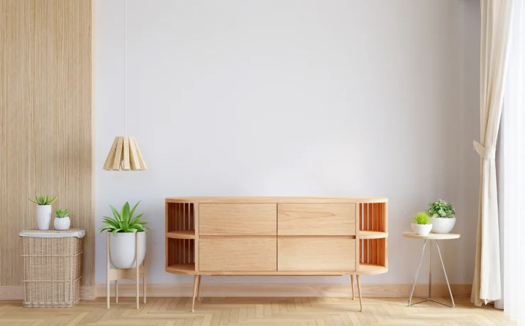 ahşap mobilya dekorasyon önerileri 12 wood sideboard living room inter